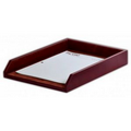 Mocha Brown Legal Size Classic Leather Front-Load Letter Tray